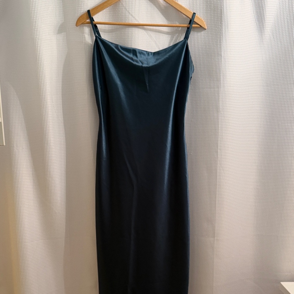 Xxxiticat - Slip Midi Dress in Dark Teal - Size Sm